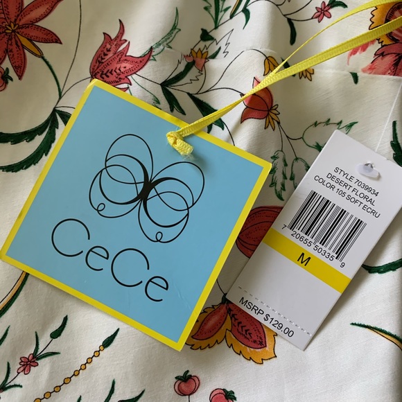 Cece Desert Floral Dress. Medium - Picture 5 of 6